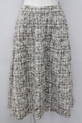 INGEBORG / フラワーツイードスカート L ブラウン T-25-09-26-022-LO-SK-SA-ZT
