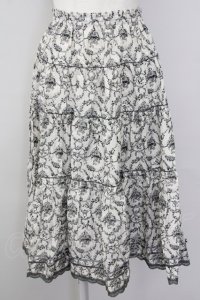 PINK HOUSE / 花籠フレームptスカート  グレー T-25-09-26-023-LO-SK-SA-ZT439