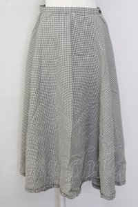 INGEBORG / 裾ピコフリルギンガムスカート M カーキ T-25-09-26-025-LO-PA-SA-ZT439