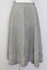 画像1: 【SALE】INGEBORG / 裾ピコフリルギンガムスカート M カーキ T-25-09-26-025-LO-PA-SA-ZT439 (1)
