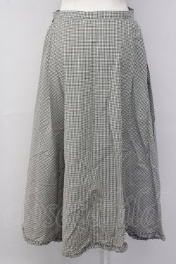 画像2: INGEBORG / 裾ピコフリルギンガムスカート M カーキ T-25-09-26-025-LO-PA-SA-ZT