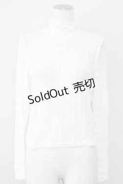 画像1: axes femme POETIQUE / 縦柄レースプルオーバー M キナリ T-25-09-27-001-AX-TO-SA-ZI