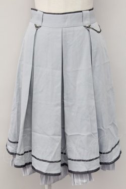 画像1: axes femme / チェーン付きクラシックスカート  サックス T-25-09-27-025-AX-SK-SA-ZT