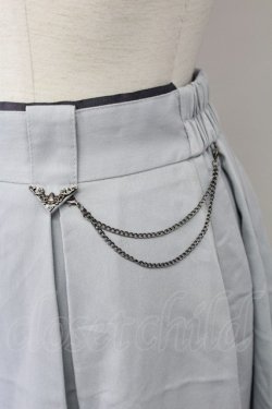 画像3: axes femme / チェーン付きクラシックスカート  サックス T-25-09-27-025-AX-SK-SA-ZT