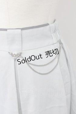 画像3: axes femme / チェーン付きクラシックスカート  サックス T-25-09-27-025-AX-SK-SA-ZI