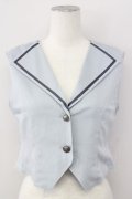 axes femme / クラシックショートベスト  サックス T-25-09-27-003-AX-TO-SA-ZT