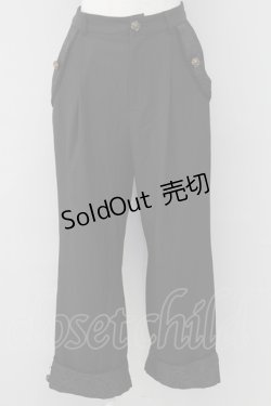 画像1: axes femme / サイドジャガードポケットパンツ  黒 T-25-09-27-029-AX-PA-SA-ZI