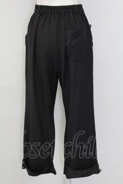 画像2: axes femme / サイドジャガードポケットパンツ  黒 T-25-09-27-029-AX-PA-SA-ZT