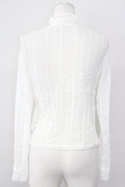 画像2: axes femme POETIQUE / 縦柄レースプルオーバー M キナリ T-25-09-27-001-AX-TO-SA-ZT