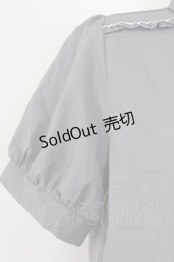 画像4: axes femme / リボンタイ付きクラシックブラウス  グレー T-25-09-27-005-AX-BL-SA-ZT
