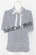 axes femme / ブラウス風カットソー  ネイビー T-25-09-27-006-AX-TO-SA-ZI