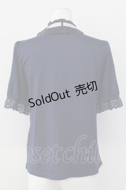 画像2: axes femme / ブラウス風カットソー  ネイビー T-25-09-27-006-AX-TO-SA-ZI