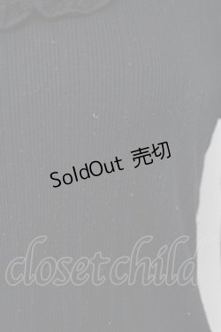 画像5: axes femme / 袖モチーフレースリブプルオーバー  黒 T-25-09-27-007-AX-TO-SA-ZI