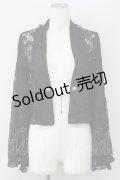 axes femme / チェーン付き総レースボレロ  黒 T-25-09-27-010-AX-TO-SA-ZI