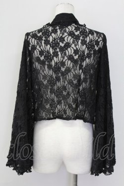 画像2: axes femme / チェーン付き総レースボレロ  黒 T-25-09-27-010-AX-TO-SA-ZT