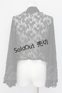 画像2: axes femme / チェーン付き総レースボレロ  黒 T-25-09-27-010-AX-TO-SA-ZI