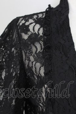 画像3: axes femme / チェーン付き総レースボレロ  黒 T-25-09-27-010-AX-TO-SA-ZT