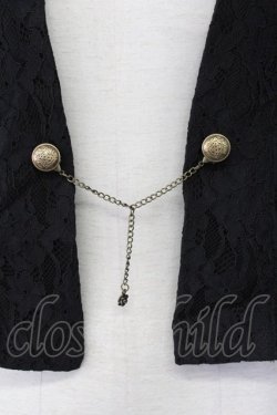 画像5: axes femme / チェーン付き総レースボレロ  黒 T-25-09-27-010-AX-TO-SA-ZT