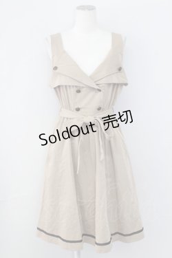 画像1: axes femme POETIQUE / トレンチデザインノースリOP  ベージュ T-25-09-27-011-AX-OP-SA-ZI