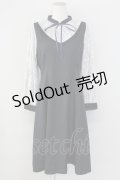 axes femme POETIQUE / レースデザインフレアワンピース  ネイビー T-25-09-27-013-AX-OP-SA-ZI