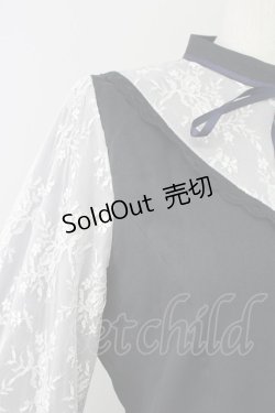 画像3: axes femme POETIQUE / レースデザインフレアワンピース  ネイビー T-25-09-27-013-AX-OP-SA-ZI