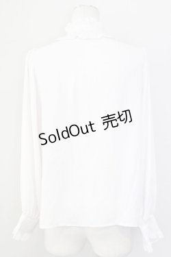 画像2: axes femme kawaii / クラシカルリボンブラウス  白Ｘ黒 T-25-09-27-002-AX-BL-SA-ZI