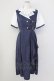 画像1: axes femme / 夜空刺繍襟ドッキングワンピース  ネイビー T-25-09-27-014-AX-OP-SA-ZT (1)