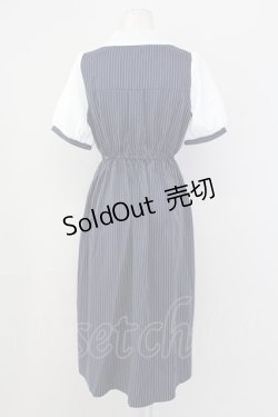 画像2: axes femme / 夜空刺繍襟ドッキングワンピース  ネイビー T-25-09-27-014-AX-OP-SA-ZI