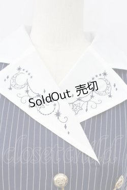 画像3: axes femme / 夜空刺繍襟ドッキングワンピース  ネイビー T-25-09-27-014-AX-OP-SA-ZI