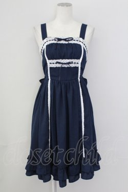 画像1: axes femme kawaii / リナズジャンパースカート M ネイビー T-25-09-27-015-AX-OP-SA-ZT