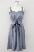 axes femme POETIQUE / レースアップミニキャミワンピ  ブルー T-25-09-27-017-AX-OP-SA-ZI