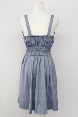 画像2: axes femme POETIQUE / レースアップミニキャミワンピ  ブルー T-25-09-27-017-AX-OP-SA-ZT