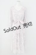 axes femme / ボリューム袖総レースワンピース  ピンク T-25-09-27-019-AX-OP-SA-ZI