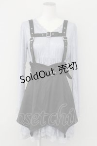 axes femme POETIQUE / ハーネスベルト付レースワンピース  ブルーグレー T-25-09-27-023-AX-OP-SA-ZI