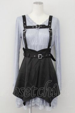 画像1: axes femme POETIQUE / ハーネスベルト付レースワンピース  ブルーグレー T-25-09-27-023-AX-OP-SA-ZT