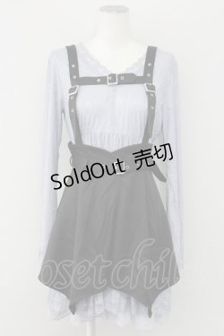 画像1: axes femme POETIQUE / ハーネスベルト付レースワンピース  ブルーグレー T-25-09-27-023-AX-OP-SA-ZI