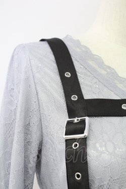 画像3: axes femme POETIQUE / ハーネスベルト付レースワンピース  ブルーグレー T-25-09-27-023-AX-OP-SA-ZT