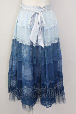 画像1: axes femme / グラデカラーレーススカート  ブルー T-25-09-28-004-AX-SK-SA-ZT285 (1)
