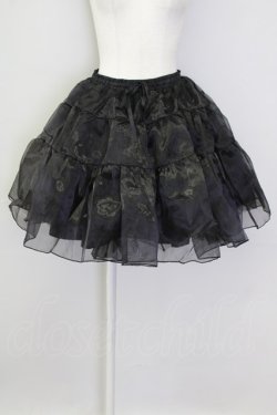 画像1: axes femme kawaii / オーガンジーパニエ M ブラック T-25-09-28-005-AX-SK-SA-ZT
