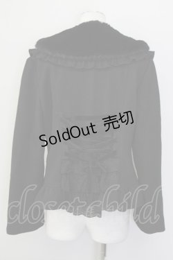 画像2: axes femme / ファー襟付編上ショートコート  ブラック T-25-09-28-006-AX-CO-SA-ZI