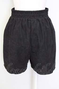 画像2: axes femme POETIQUE / フロント編み上げコーデュロイショートパンツ M 黒 T-25-09-28-007-AX-PA-SA-ZT