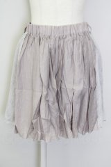 axes femme POETIQUE / サイドレーススカパン M グレー T-25-09-28-008-AX-SK-SA-ZI