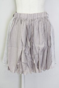 axes femme POETIQUE / サイドレーススカパン M グレー T-25-09-28-008-AX-SK-SA-ZI