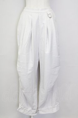 画像1: axes femme / タック入ボリュームパンツ  ホワイト T-25-09-28-009-AX-SK-SA-ZT