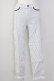 画像1: axes femme / 裾レースストレッチスキニー L 白Ｘ紺 T-25-09-28-010-AX-PA-SA-ZT (1)