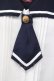 画像4: Amavel / セーラー襟半袖ブラウス  白Ｘネイビー T-25-09-28-001-CA-BL-SA-ZT
