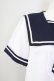 画像5: Amavel / セーラー襟半袖ブラウス  白Ｘネイビー T-25-09-28-001-CA-BL-SA-ZT