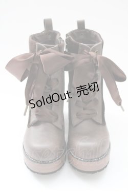 画像1: axes femme POETIQUE / レースアップミドルブーツ M ブラウン T-25-09-28-019-AX-SH-SA-ZI