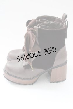 画像2: axes femme POETIQUE / レースアップミドルブーツ M ブラウン T-25-09-28-019-AX-SH-SA-ZI