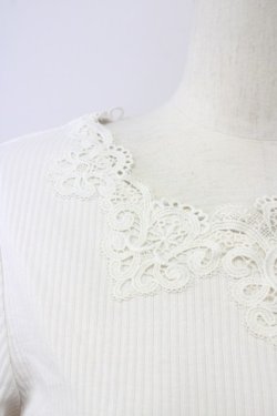 画像3: axes femme / モチーフレースインナー  アイボリー T-25-09-28-002-AX-TO-SA-ZT